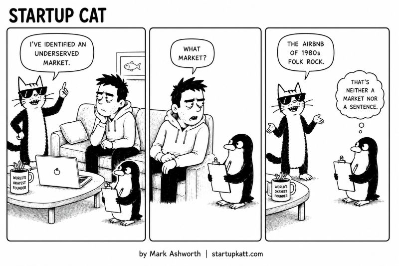 Underserved Market — Startup Katt comic
