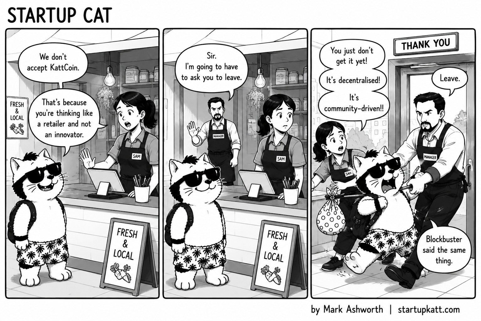 Blockbuster Said The Same Thing: Startup Katt comic
